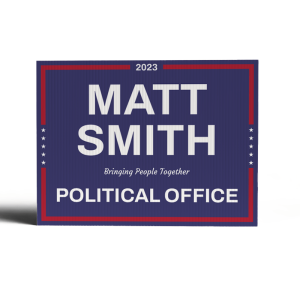Political - Yard Signs - Red and blue, bringing people together