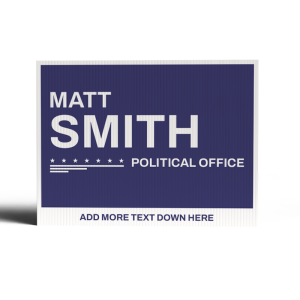 Political - Yard Signs - Blue with white border template
